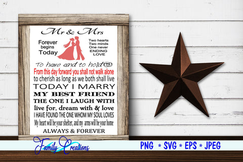 Mr & Mrs Saying SVG Family Creations 