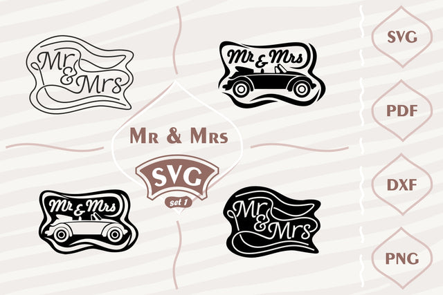 Mr & Mrs- SVG bundle 1 SVG Digital Mojito 