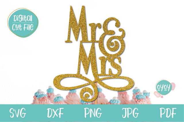 Mr & Mrs SVG | Wedding Cake Topper SVG | Wedding SVG SVG OyoyStudioDigitals 