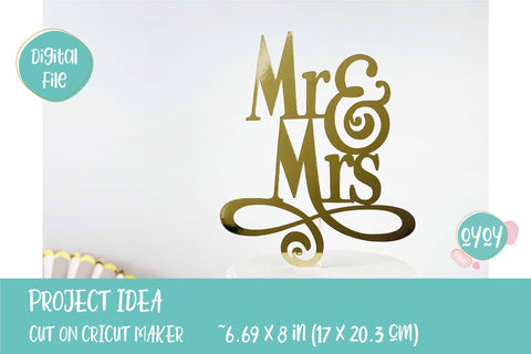 Mr & Mrs SVG | Wedding Cake Topper SVG | Wedding SVG SVG OyoyStudioDigitals 