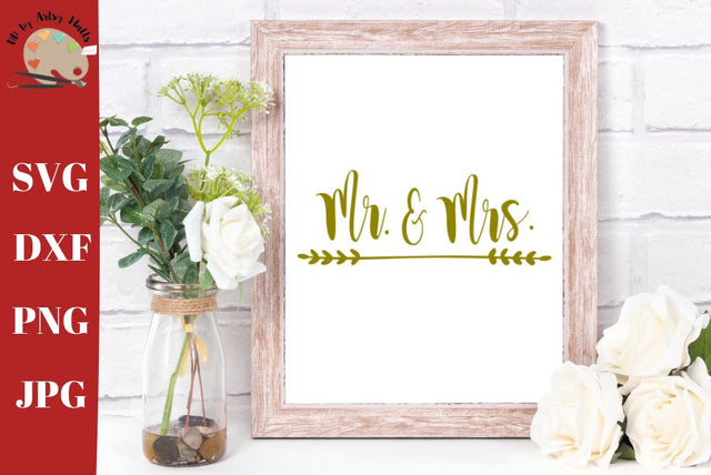 Mr. & Mrs. svg - Wedding svg - Bride and Groom svg - Engagement svg - Engaged SVG The Artsy Spot 