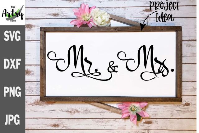 Mr. & Mrs. svg - Wedding svg - Bride svg SVG The Artsy Spot 