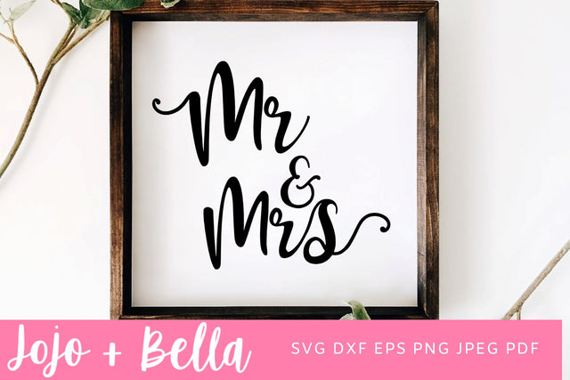 Mr & Mrs Svg, Wedding SVG, Just Married Svg, Bride SVG, Bachelorette SVG, Bachelorette Party, Bride to be svg SVG Jojo&Bella 