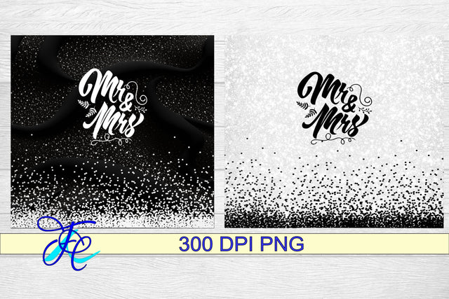 Mr & Mrs Tumbler Wraps Sublimation Family Creations 