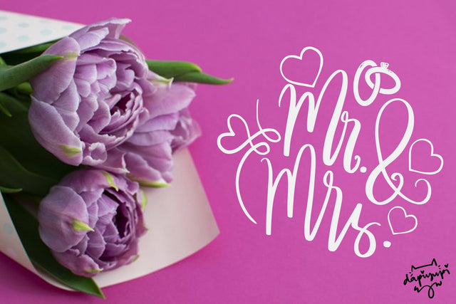 Mr.& Mrs.1 SVG Bridal Quotes SVG dapiyupi store 
