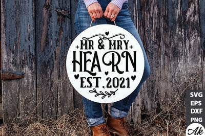 Mr & mry hearn est.2021 SVG SVG akazaddesign 