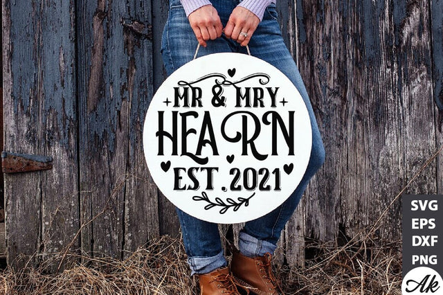 Mr & mry hearn est.2021 SVG SVG akazaddesign 