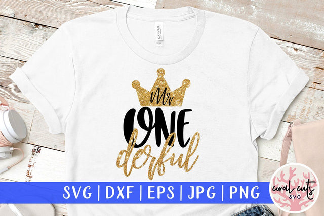 Mr One Derful – 1st Birthday SVG EPS DXF PNG SVG CoralCutsSVG 