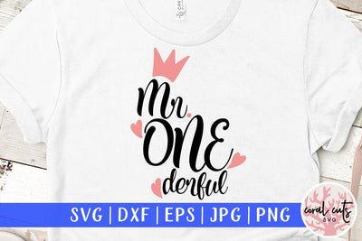 Mr Onederful – Birthday SVG EPS DXF PNG SVG CoralCutsSVG 