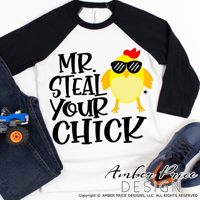 Mr. Steal your Chick SVG | Easter SVG | Boy's Easter Shirt SVG PNG DXF | Kids Easter SVG file | Kid's Spring SVG | Amber Price Design SVG Amber Price Design 