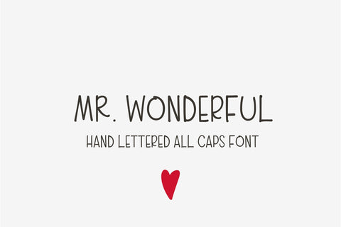 Mr. Wonderful Font Sunday Nomad 