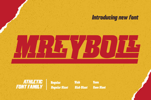 MREYBOLL | Athletic Font Font twinletter 