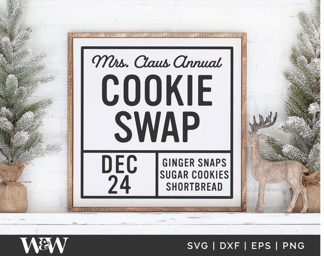 Mrs Claus Annual Cookie Swap SVG | Christmas SVG SVG Wood And Walt 