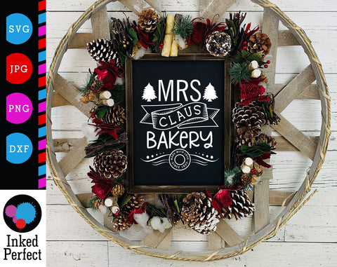 Mrs Claus Bakery SVG Inked Perfect 