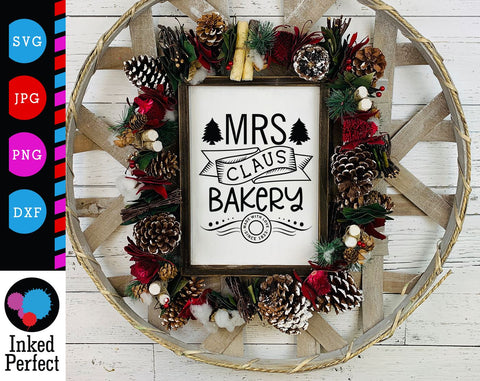 Mrs Claus Bakery SVG Inked Perfect 
