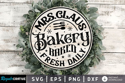 Mrs claus bakery SVG SVG Regulrcrative 
