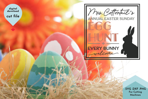 Mrs. Cottontail's Annual Easter Egg Hunt SVG Lettershapes 