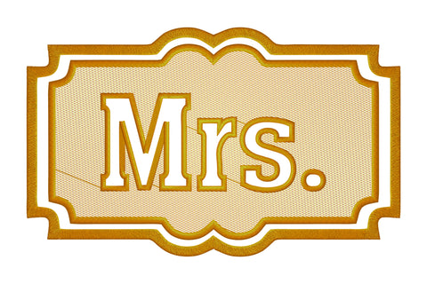 Mrs text embossed machine embroidery digital download Embroidery/Applique DESIGNS embroidery-workshop 