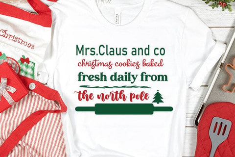 Mrs.Claus and co christmas cookies baked fresh daily from the north pole SVG Angelina750 