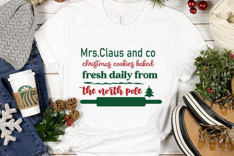 Mrs.Claus and co christmas cookies baked fresh daily from the north pole SVG Angelina750 