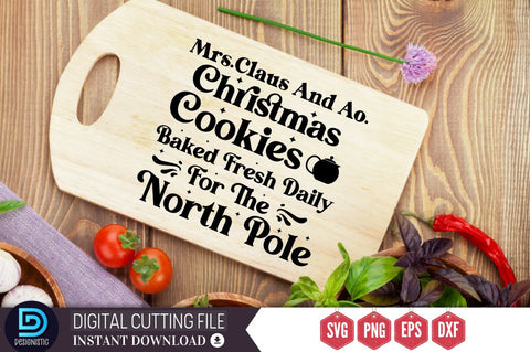 Mrs.Claus and co christmas cookies baked fresh daily from the north pole SVG SVG DESIGNISTIC 