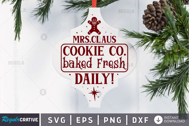 Mrs.claus cookie co. baked fresh daily SVG SVG Regulrcrative 