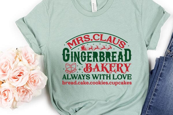 Mrs.claus gingerbread bakery always with love bread.cake.cookies SVG Angelina750 