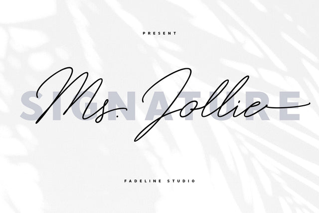 Ms. Jollie Signature Font Fadeline Std. 