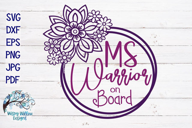 MS Warrior On Board SVG SVG Wispy Willow Designs 
