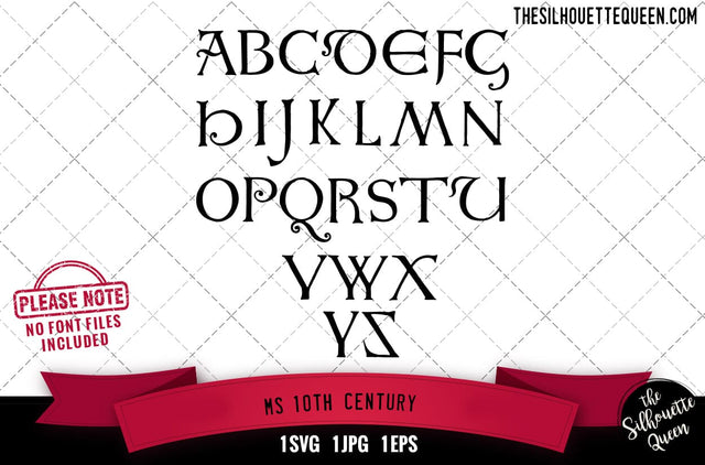 Ms.10th Century alphabets - ABC letters SVG Loveleen Kaur 