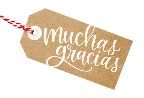 Muchas Gracias Hand Lettered Cut File SVG Cursive by Camille 
