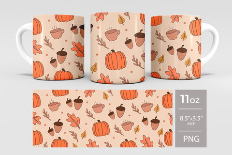 Mug and tumbler fall designs Sublimation KMarinaDesign 