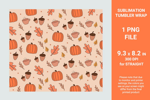 Mug and tumbler fall designs Sublimation KMarinaDesign 