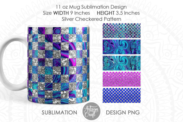 Mug design template for sublimation mug wrap SVG Artisan Craft SVG 