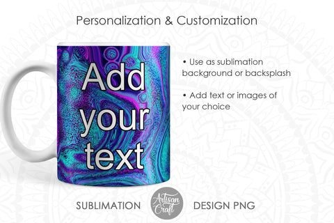 Mug design template for sublimation mug wrap SVG Artisan Craft SVG 