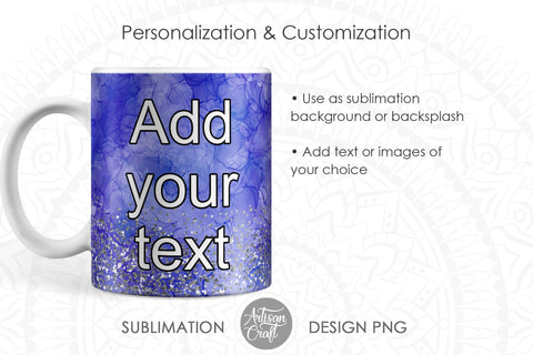 Mug design template with alcohol ink for 11oz Mug SVG Artisan Craft SVG 