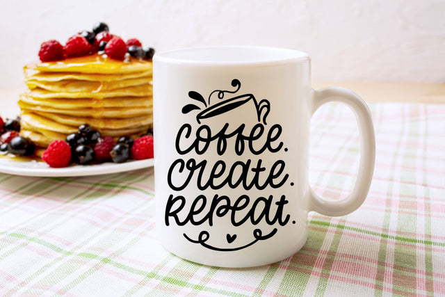 Mug Designs SVG Quotes Coffee Create Repeat SVG dapiyupi store 