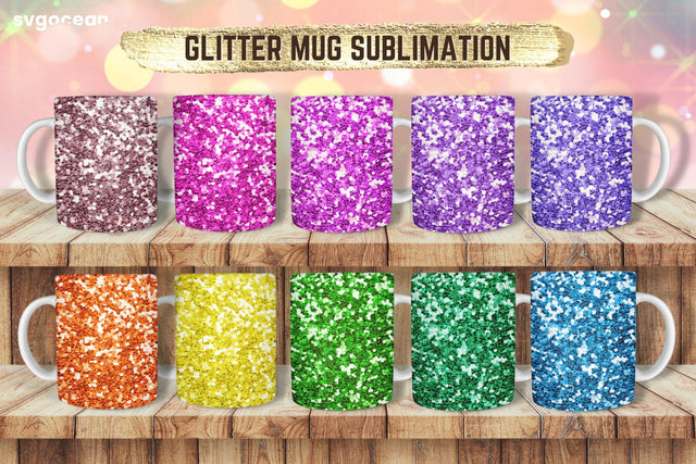 Mug Glitter Sublimation | PNG Bundle | Mug Wrap Sublimation SvgOcean 