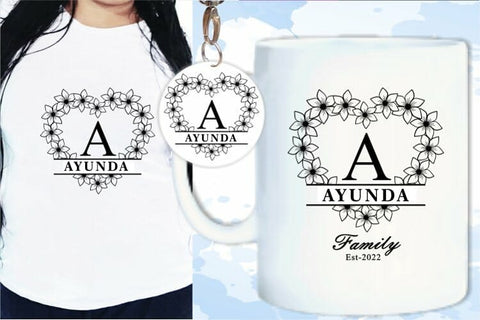 Mug Monogram Svg Designs, Floral ALphabet SVg Designs, Keychain Svg SVG D2PUTRI, SVG BUNDLE, SUBLIMATION BUNDLE, T SHIRT DESIGNS BUNDLE 