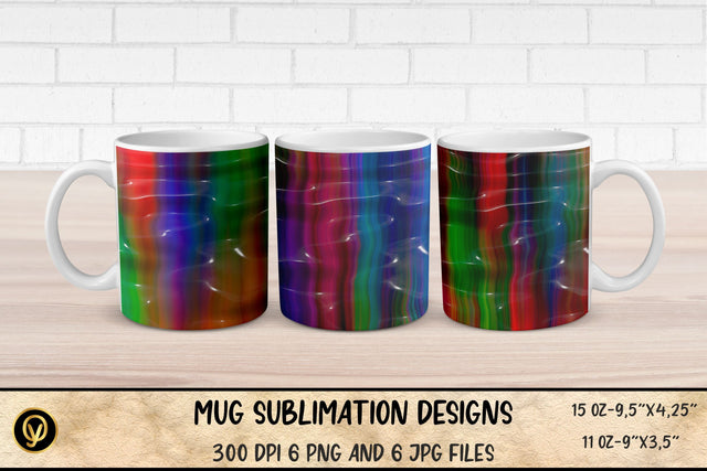 Mug Sublimation Designs ,Abstract 3D Glossy Gradient Mugs Sublimation Bundle Sublimation oyonnidesign 