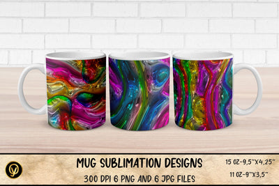 Mug Sublimation Designs ,Abstract 3D Glossy Mugs Sublimation Sublimation oyonnidesign 