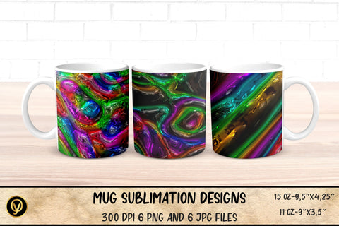 Mug Sublimation Designs ,Abstract 3D Glossy Mugs Sublimation Sublimation oyonnidesign 