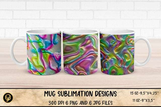 Mug Sublimation Designs ,Abstract 3D Glossy Mugs Sublimation Sublimation oyonnidesign 