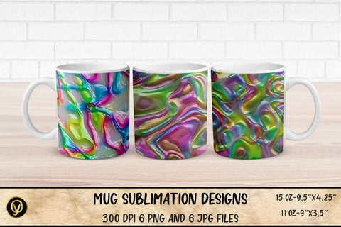 Mug Sublimation Designs ,Abstract 3D Glossy Mugs Sublimation Sublimation oyonnidesign 