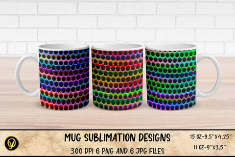 Mug Sublimation Designs ,Abstract Geometric Gradient Mugs Sublimation Bundle Sublimation oyonnidesign 