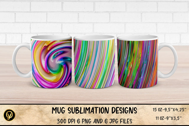 Mug Sublimation Designs ,Abstract Geometric Gradient Mugs Sublimation Bundle Sublimation oyonnidesign 