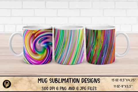 Mug Sublimation Designs ,Abstract Geometric Gradient Mugs Sublimation Bundle Sublimation oyonnidesign 