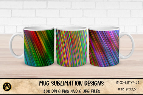 Mug Sublimation Designs ,Abstract Gradient Lines Mugs Sublimation Bundle Sublimation oyonnidesign 