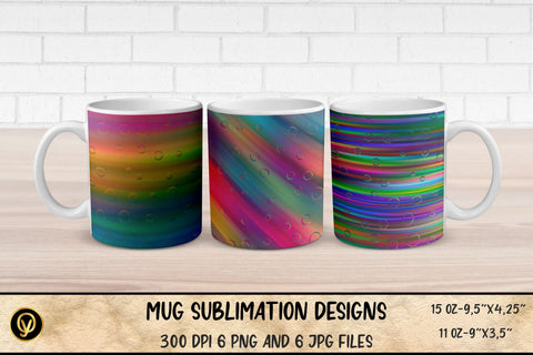 Mug Sublimation Designs ,Abstract Gradient Mugs Sublimation Sublimation oyonnidesign 