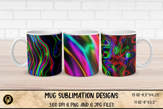 Mug Sublimation Designs ,Abstract Liquid Lines Mugs Sublimation oyonnidesign 